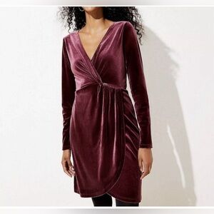 *NWT* Ann Taylor Loft Velvet Wrap Dress